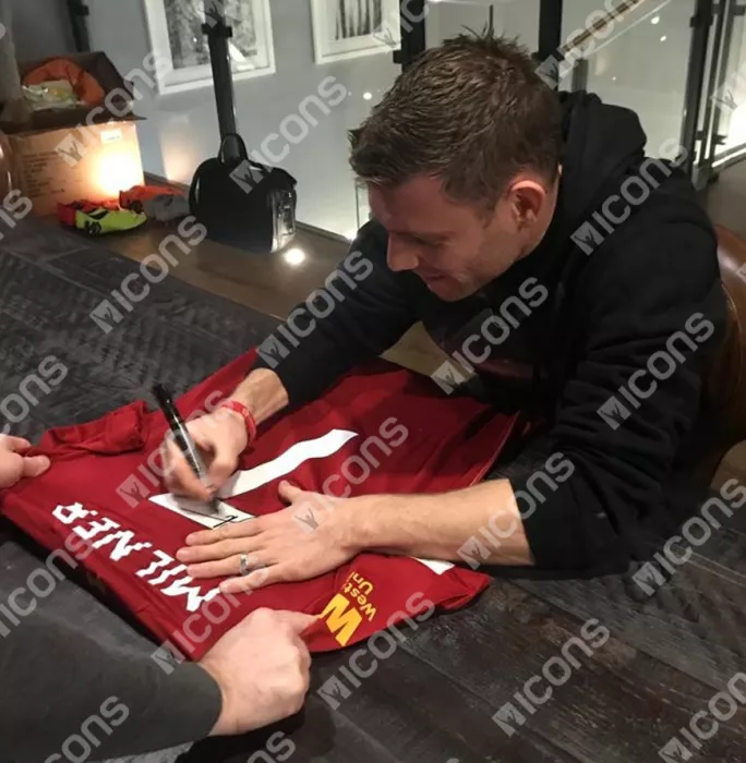 James Milner Back Signed Liverpool 2019-20 Home Shirt In Hero Frame: Option 1