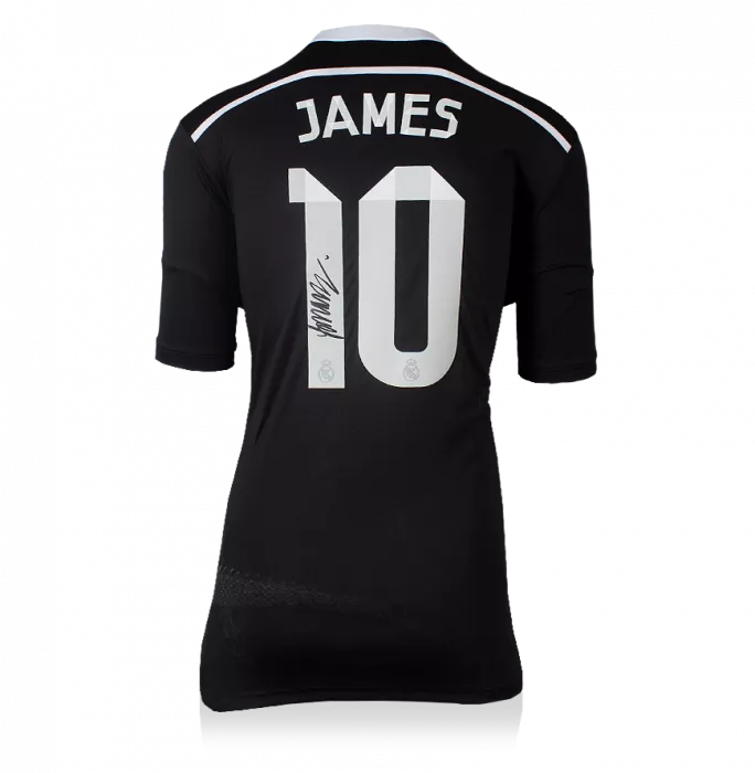 James Rodriguez Back Signed Real Madrid 2014-15 Third Shirt