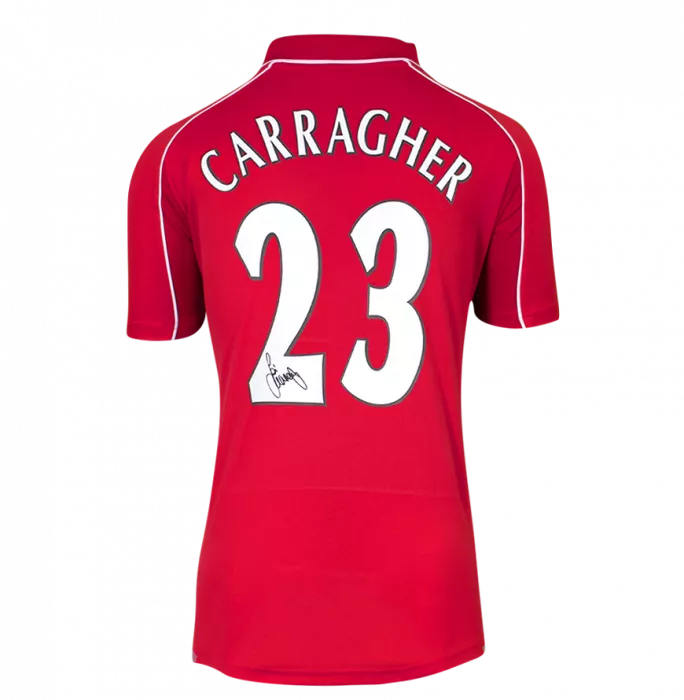 Jamie Carragher Back Signed Liverpool 2000 Home Shirt In Hero Frame: Option 1