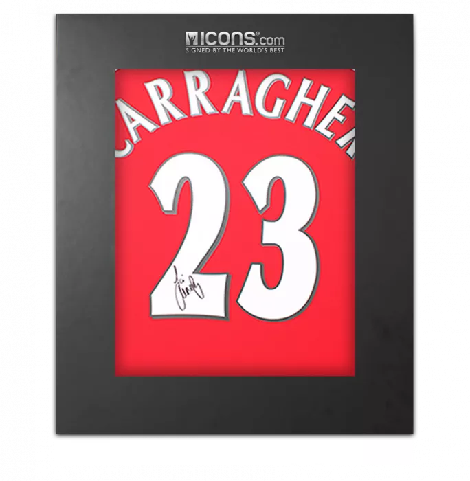 Jamie Carragher Back Signed Liverpool 2000 Home Shirt In Deluxe Packaging