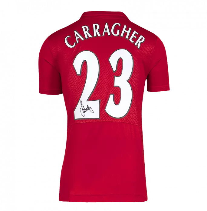 Jamie Carragher Back Signed Liverpool FC 2005 Home Shirt In Hero Frame: Option 1
