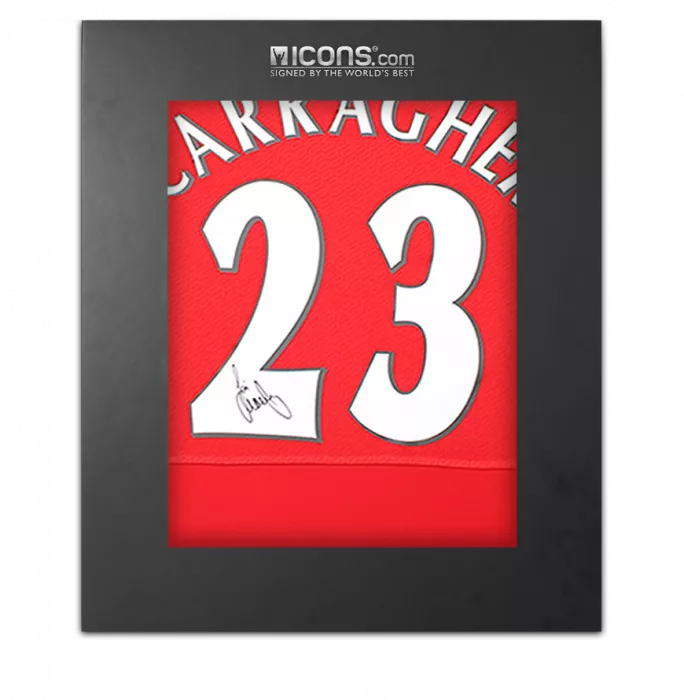 Jamie Carragher Back Signed Liverpool FC 2005 Home Shirt In Deluxe Packaging