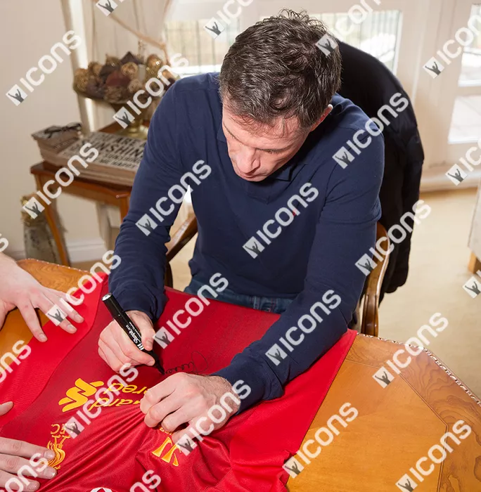 Jamie Carragher Front Signed Liverpool 2013-14 Home Shirt