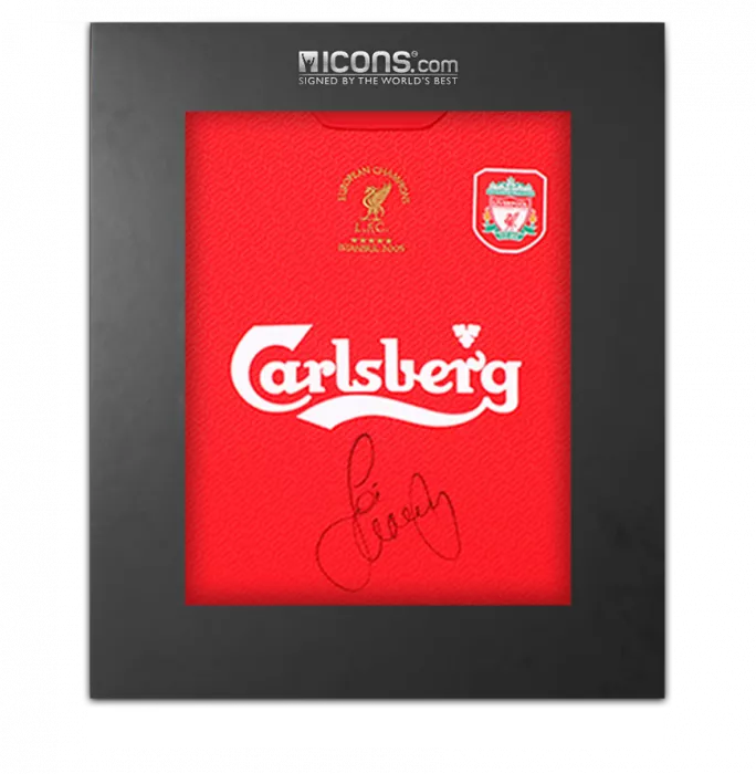 Jamie Carragher Front Signed Liverpool FC 2005 Home Shirt In Deluxe Packaging