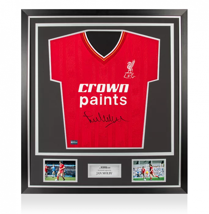 Jan Molby Front Signed Liverpool 1986 Home Shirt In Classic Frame