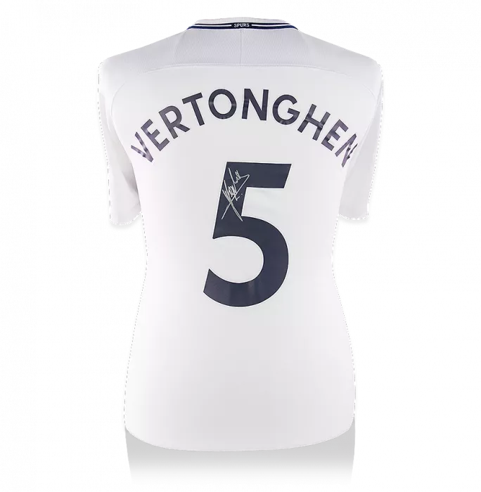 Jan Vertonghen Back Signed Tottenham Hotspur 2017-18 Home Shirt