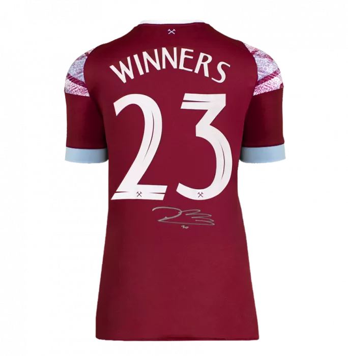 Jarrod Bowen Back Signed West Ham United 2022-23 Home Shirt - Winners 23 Edition In Hero Frame: Option 1