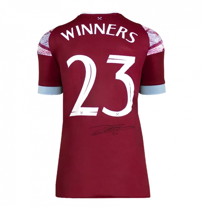 Jarrod Bowen Back Signed West Ham United 2022-23 Home Shirt: 2023 UEFA Europa Conference League Winners Edition In Hero Frame: Option 1