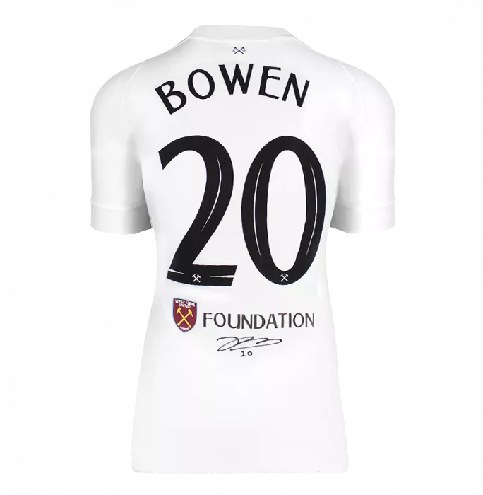 Jarrod Bowen Back Signed West Ham United 2022-23 Third Shirt: UEFA Conference League Winners In Classic Frame