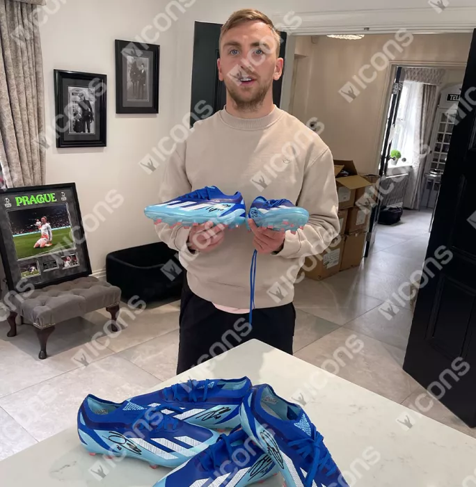Jarrod Bowen Signed Adidas F50 Boot In Bubble Frame: Option 1