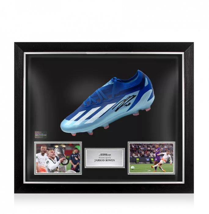 Jarrod Bowen Signed Adidas F50 Boot In Bubble Frame: Option 1