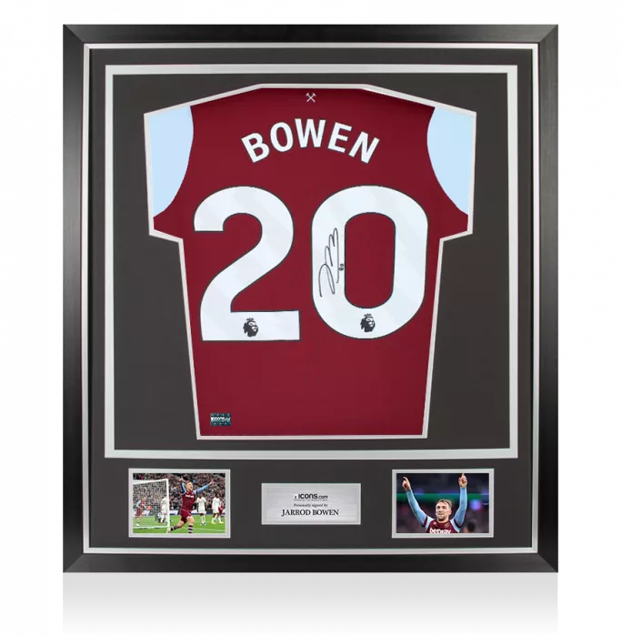 Jarrod Bowen Signed West Ham United 2023-24 Home Shirt In Classic Frame