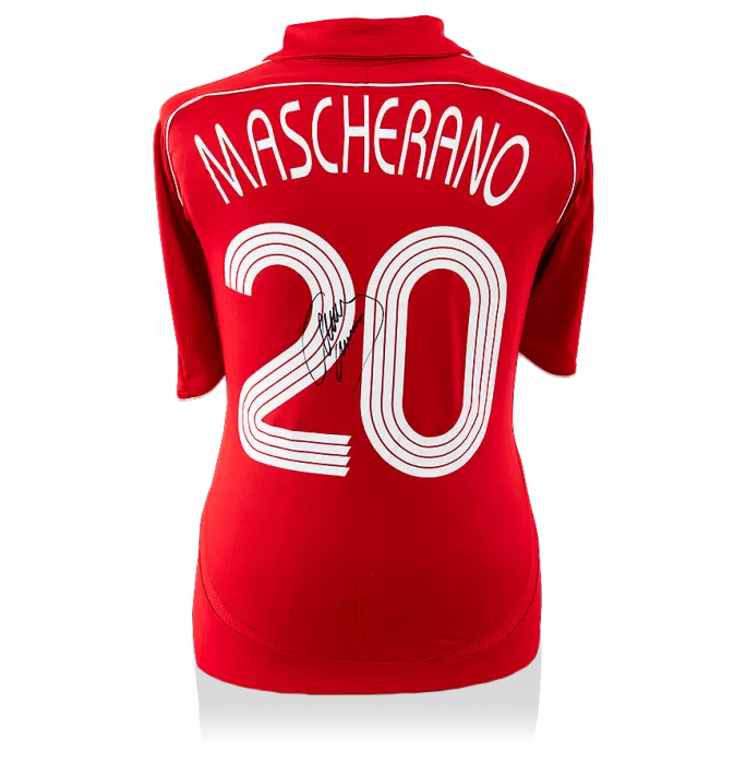 Javier Mascherano Back Signed Liverpool 2006-07 Home Shirt