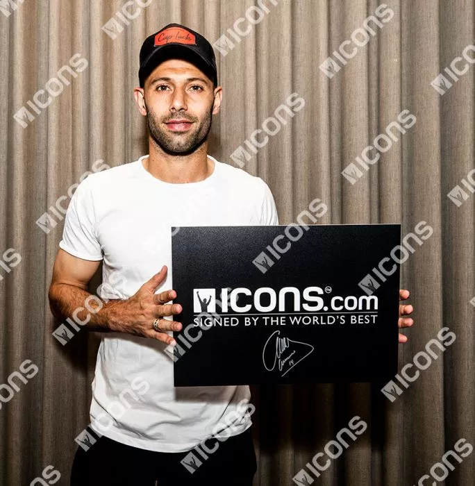 Javier Mascherano Back Signed Liverpool 2021-22 Home Shirt With Fan Style Numbers In Classic Frame