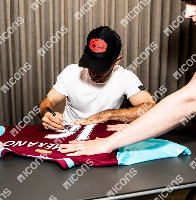 Javier Mascherano Back Signed West Ham United 2015-16 Home Shirt In Classic Frame