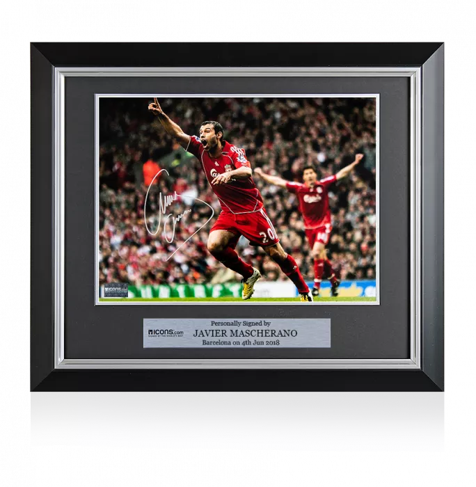 Javier Mascherano Signed and Framed Liverpool Photo: Anfield Goal