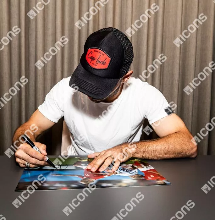 Javier Mascherano Signed Argentina Photo: Iconic 2014 FIFA World Cup Tackle