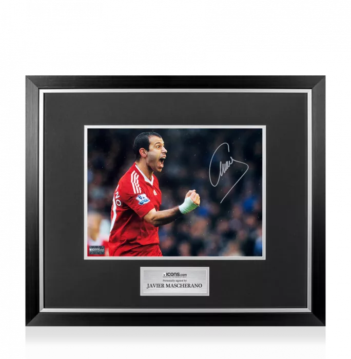 Javier Mascherano Signed Liverpool FC Photo In Premium Photo Frame: Premier League Icon