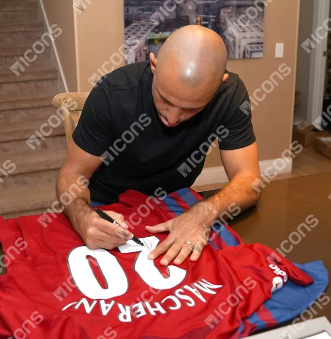 Javier Mascherano Signed Modern Liverpool FC Home Shirt With Fan Style Numbers In Classic Frame