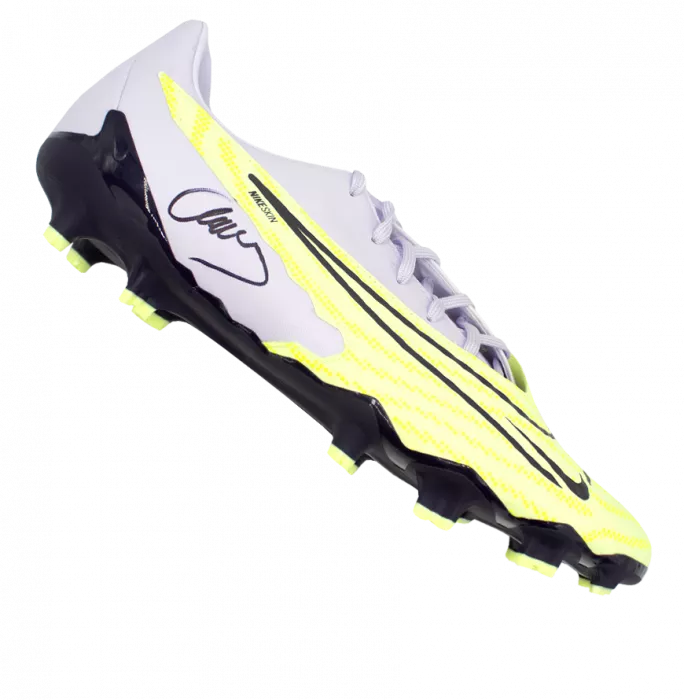 Javier Mascherano Signed Nike Phantom GX Academy Boot In Bubble Frame: Option 1