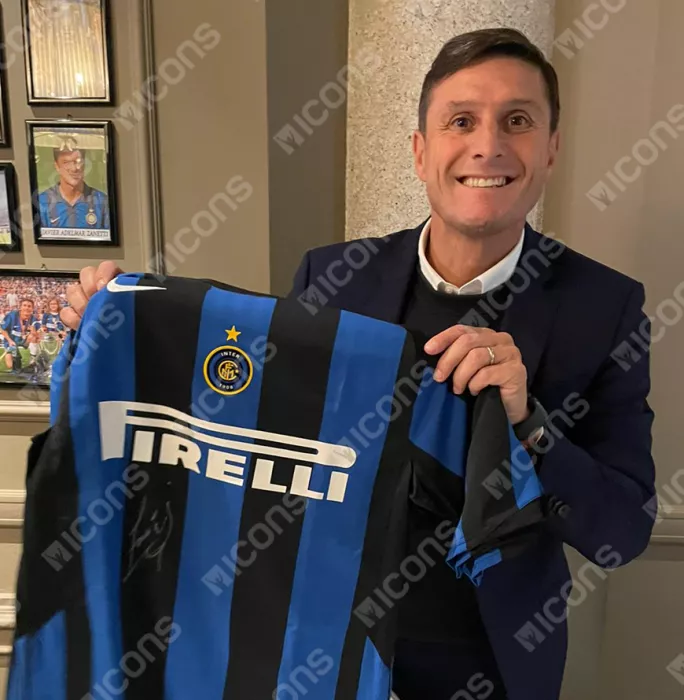Javier Zanetti Front Signed Internazionale 2005-06 Home Shirt