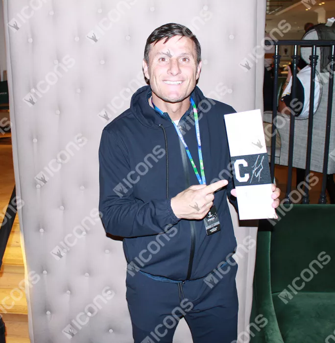 Javier Zanetti Signed And Framed Captain's Armband
