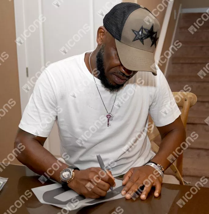 Jay-Jay Okocha Back Signed Nigeria 2018 Home Shirt In Hero Frame: Option 1