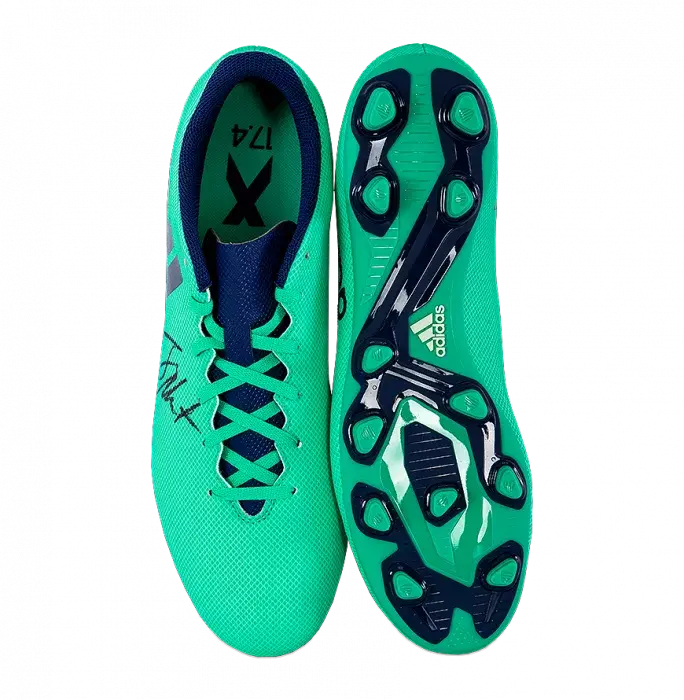 Jay-Jay Okocha Signed Aqua Adidas X 17.4 Boot