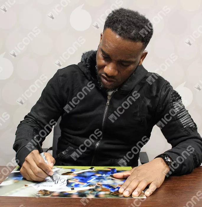 Jay-Jay Okocha Signed Bolton Wanderers Photo In Black Wooden Frame: Wanderers' Captain