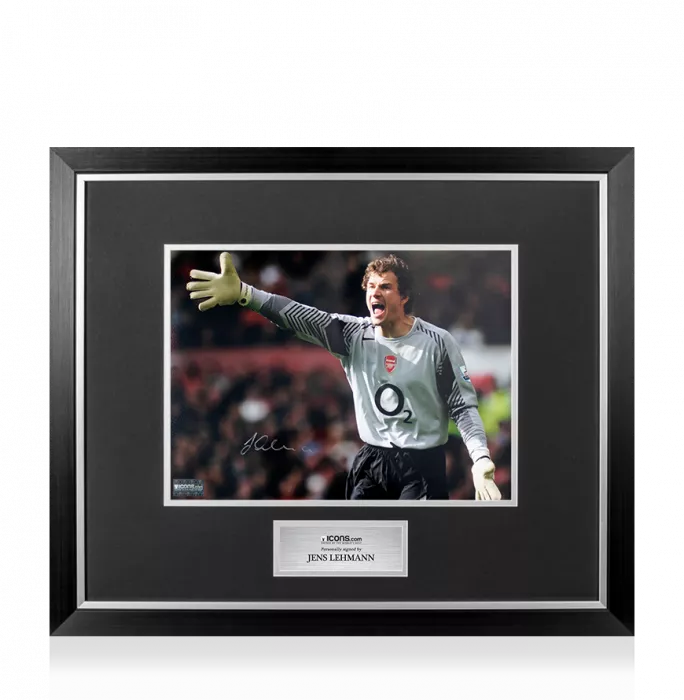 Jens Lehmann Signed Arsenal Photo In Premium Photo Frame: Gunners Legend