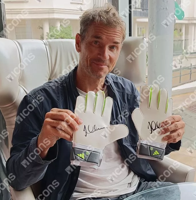 Jens Lehmann Signed White Adidas Goalkeeper Glove