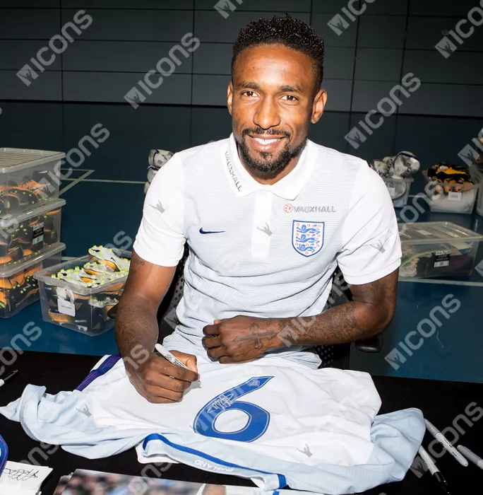 Jermain Defoe England Back Signed 2016-17 Home Shirt