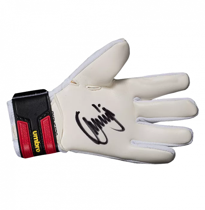 Jerzy Dudek Signed White And Red Umbro Goalkeeper Glove