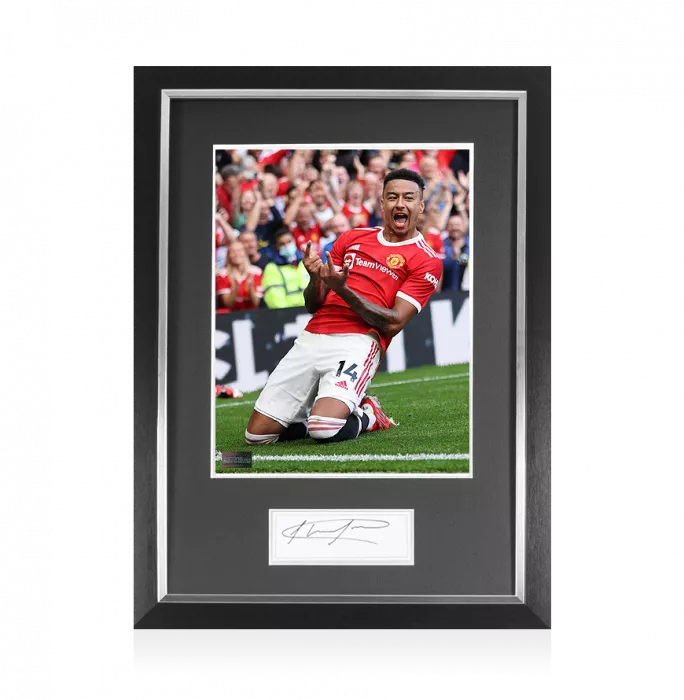 Jesse Lingard Signed Plaque and Photo Frame: Old Trafford Star