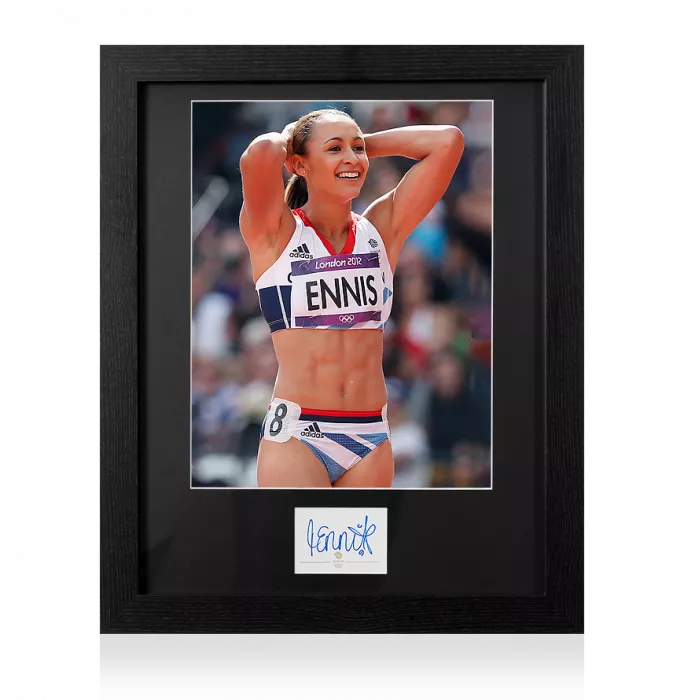 Jessica Ennis-Hill Signed Team GB Card And Photo Frame: Option 1