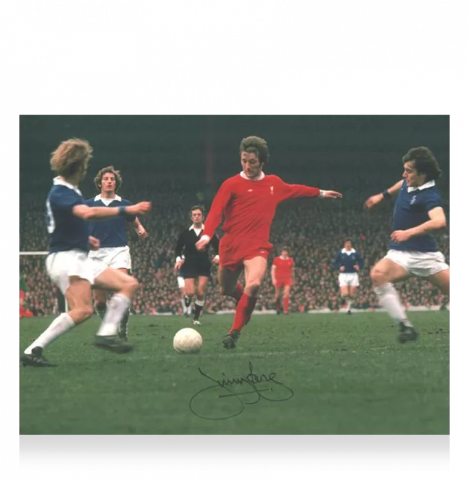 Jimmy Case Signed Liverpool Photo In Black Wooden Frame