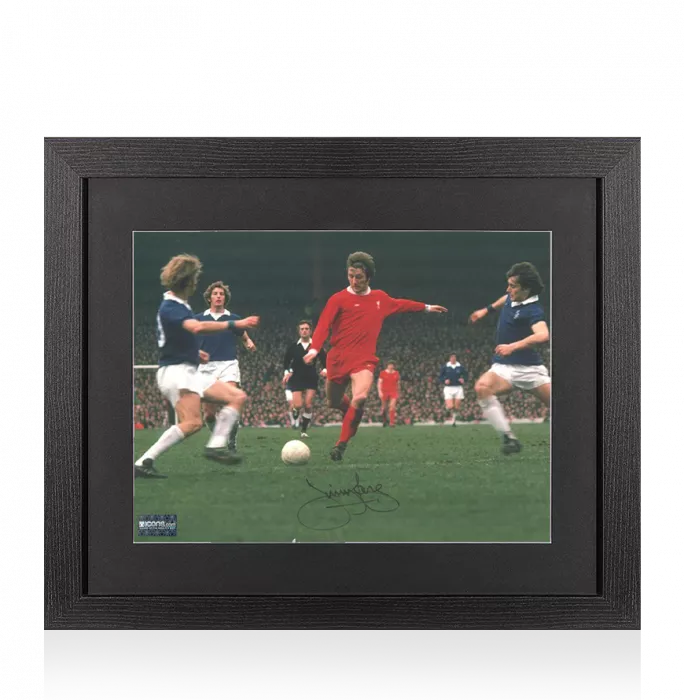 Jimmy Case Signed Liverpool Photo In Black Wooden Frame
