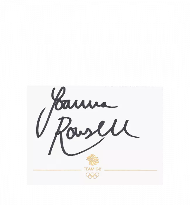 Joanna Rowsell Signed Team GB Card And Photo Frame: Option 1