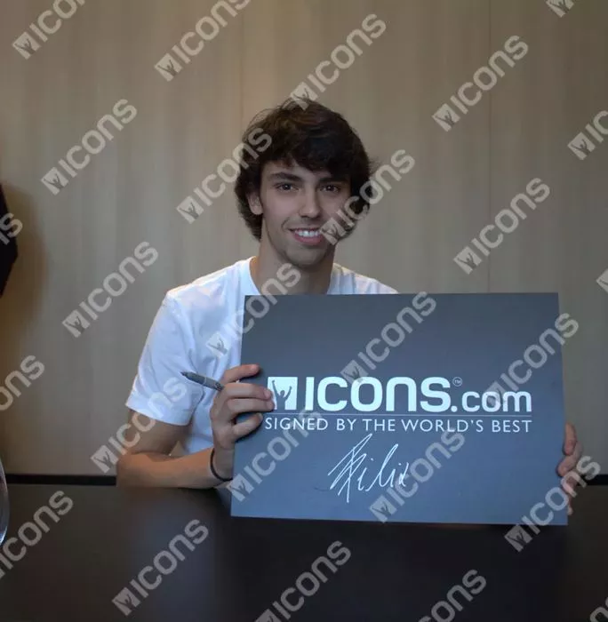 Joao Felix Back Signed Portugal 2012-13 Home Shirt With Fan Style Numbers In Classic Frame