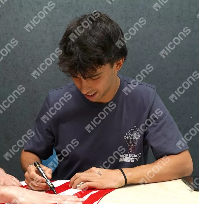 Joao Felix Front Signed Atletico Madrid 2019-20 Home Shirt: European Golden Boy Edition In Classic Frame