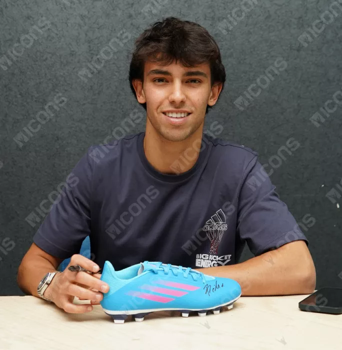 Joao Felix Signed Blue And Pink Adidas Speedflow+ X .4 Boot