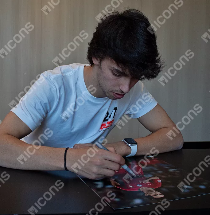 Joao Felix Signed Portugal Photo In Black Wooden Frame: 2019 UEFA Nations League Winner