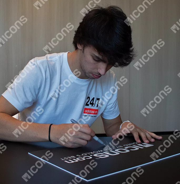 Joao Felix Signed Portugal Photo In Black Wooden Frame: 2019 UEFA Nations League Winner