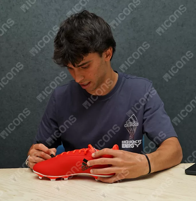 Joao Felix Signed Red Adidas Speedflow+ X .4 Boot In Acrylic Case