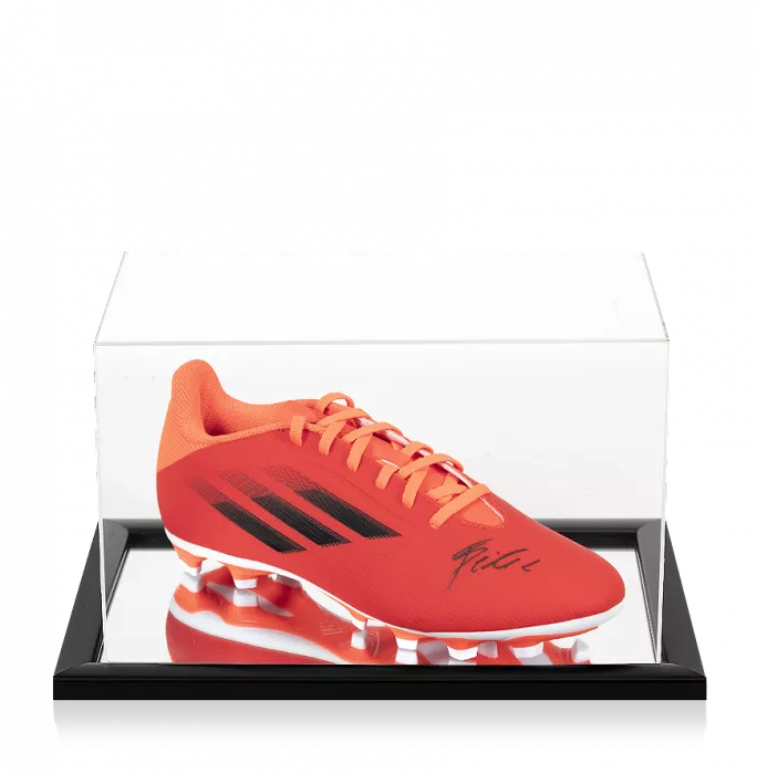 Joao Felix Signed Red Adidas Speedflow+ X .4 Boot In Acrylic Case