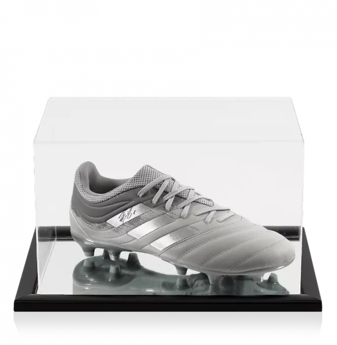 Joao Felix Signed Silver Adidas Copa 19 Boot In Acrylic Case