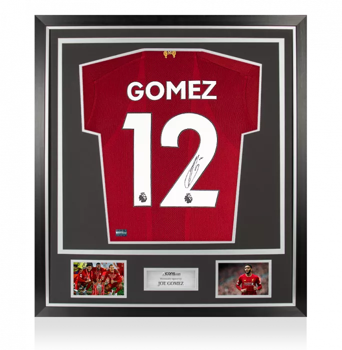 Joe Gomez Back Signed Liverpool 2019-20 Home Shirt In Classic Frame