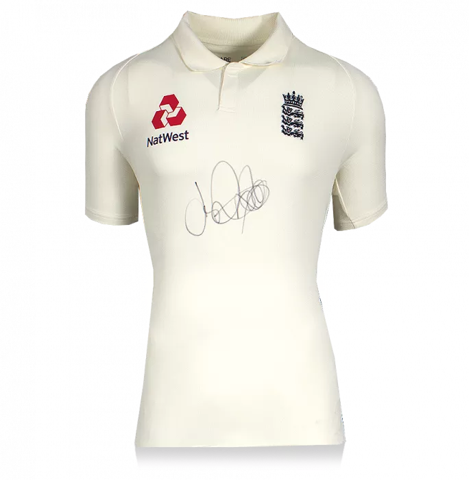 Joe Root Front Signed England Test Cricket Shirt