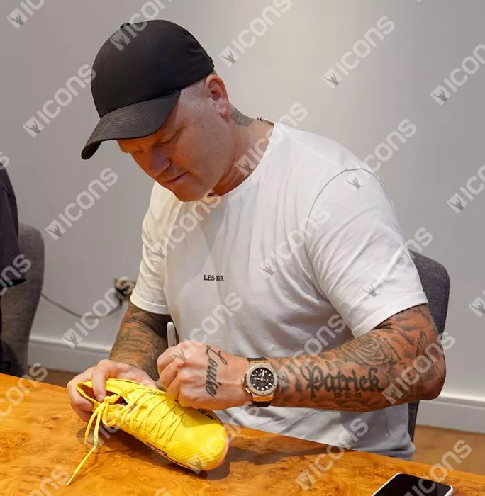John Arne Riise Signed Yellow Nike Mercurial Boot In Bubble Frame: Option 1