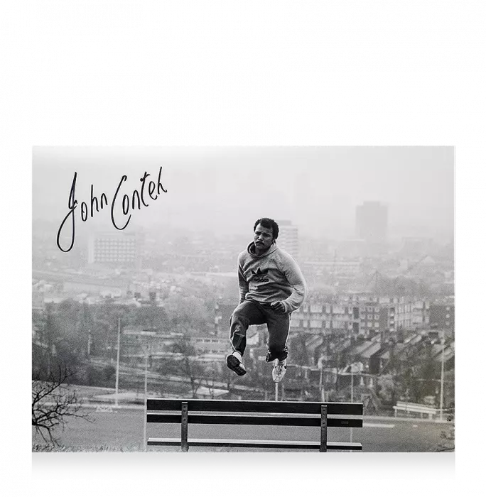 John Conteh Signed Photo In Premium Photo Frame: Training